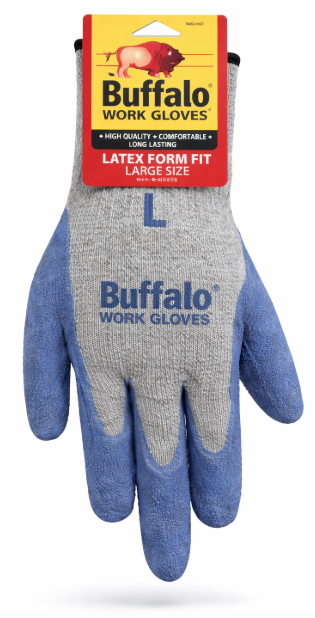 Buffalo Latex Coated Large Gloves #2400