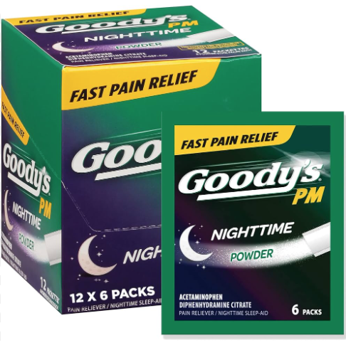 Goody's PM Headache Powders 12/6's #7111646