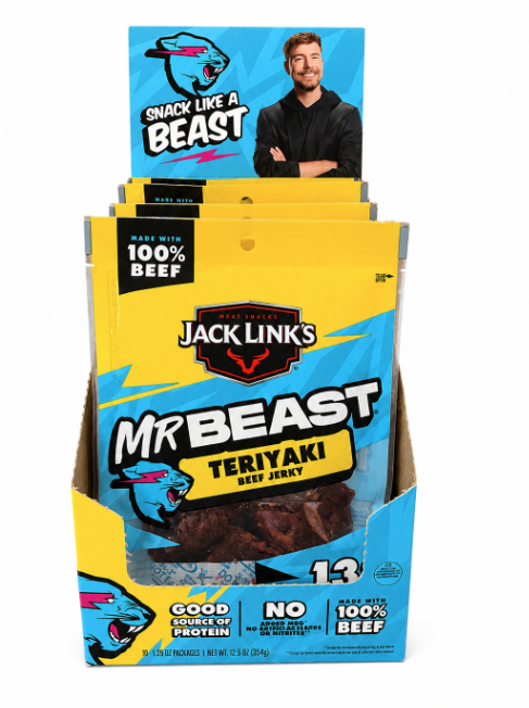 teriyaki chewing tobacco Uncle Buck's Flavor Shredded Beef Jerky Chew 36-Pack Jack Links Mr. Beast Teriyaki