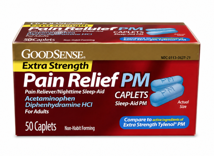 Good Sense  Pain Relief  PM Caplet 50's (ES Tylenol PM)