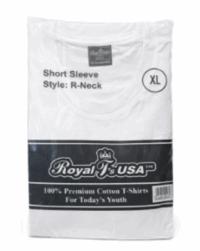 Royal White Crew Neck T Shirt XL