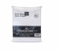 Royal White Crew Neck T Shirt 4XL