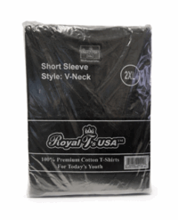 Royal Black V Neck T Shirt 2XL