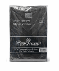 Royal Black V Neck T Shirt 3XL