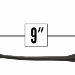 Black Rubber Strap 9"