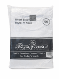 Royal White Crew Neck T Shirt 6XL