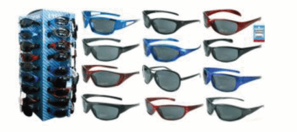 Assorted Sport Sunglasses Display 36+12
