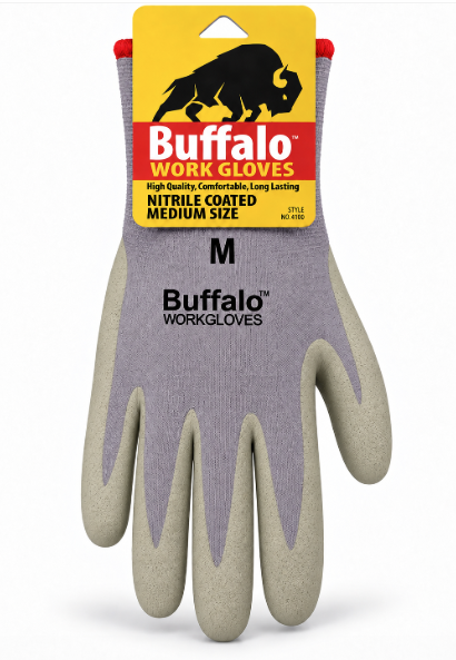 Buffalo Medium Maxigrip Nitrile Glove 4100