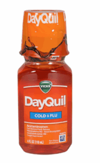 DayQuil Cold & Flu 4 Pack Small Convenience Store Size 4oz