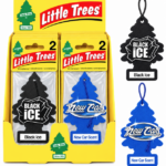 Little Trees 2-Pack Counter Display Black Ice & New Car