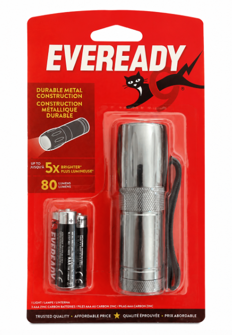 EVEREADY 3A METAL FLASHLIGHT