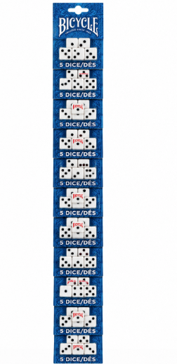 Bicycle Dice 5 Pk Clip Strip 12's