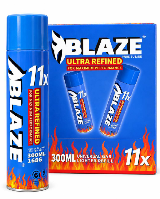 Blaze Super Blue Butane 11X 300 ML 12's